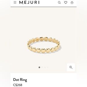 Mejuri Dot ring 14k solid gold size 7